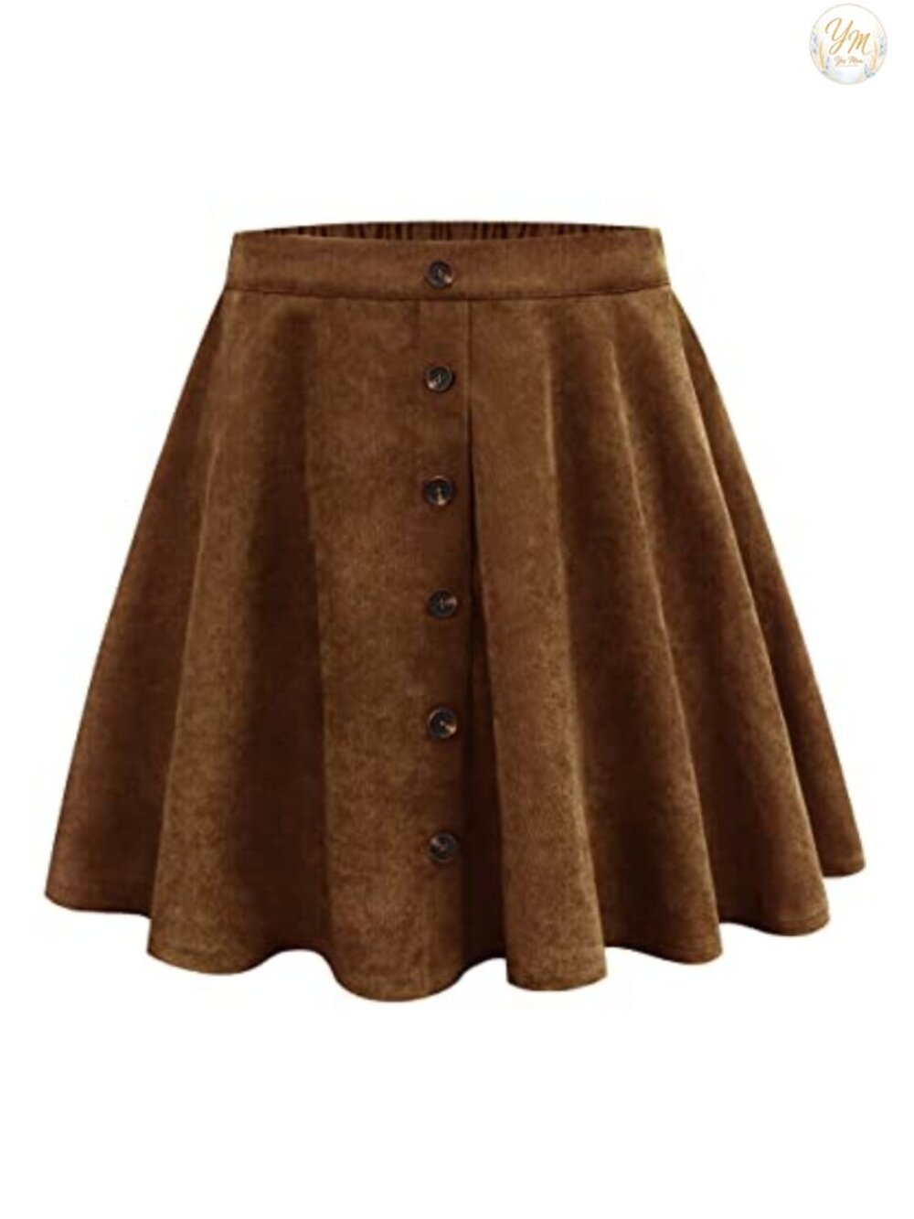 Plus Size Pleated Skater Skirt A-Line Mini Elastic Waist